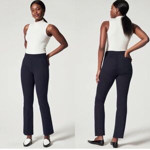 SPANX On-The-Go Kick Flare Pull On Navy Blue Pants Women’s Size Medium